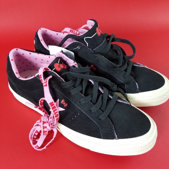 CONVERSE x HELLO KITTY Shoes 162939C Various Sizes - Picture 1 of 8